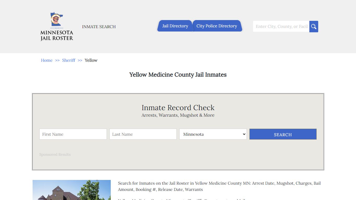 Yellow Medicine County Jail Inmates | Jail Roster Search